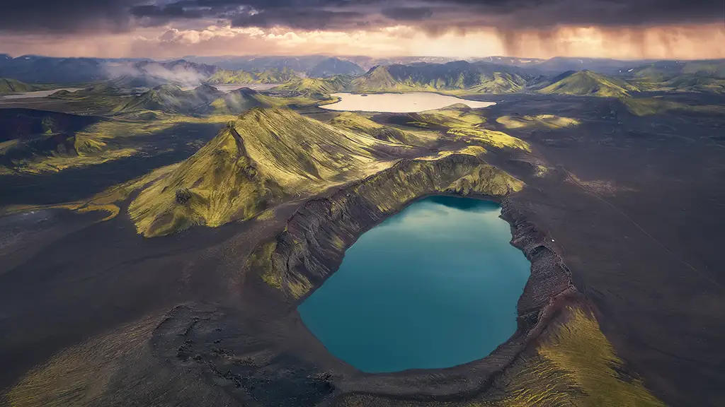 赫瑙萨波鲁尔火山口, 菲亚拉巴克自然保护区, 兰德曼纳劳加尔, 冰岛-无盘系统网