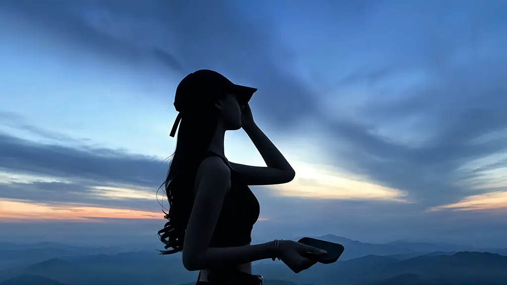 美女鸭舌帽 侧脸 唯美 天空 4k高清壁纸-无盘系统网